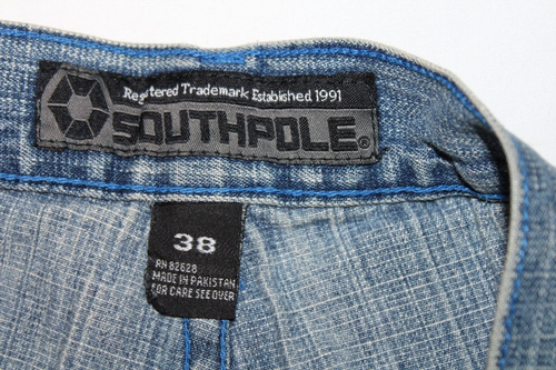 SouthPole Jean Shorts Vintage Baggy Denim Straight 38 - Picture 4 of 4