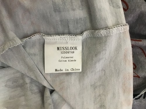 NWOT Misslook XL Jesus Shirt Long Sleeves. Red, Gray, & Blue Very Nice - Bild 3 von 5