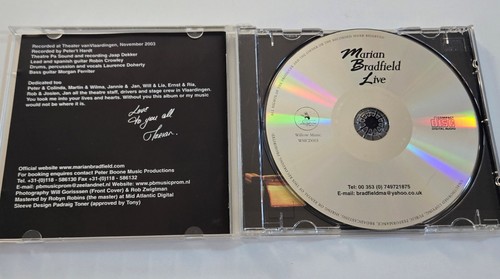 MARIAN BRADFIELD Live 2003 Vlaardingen CD Album Willow Music - Foto 3 di 4