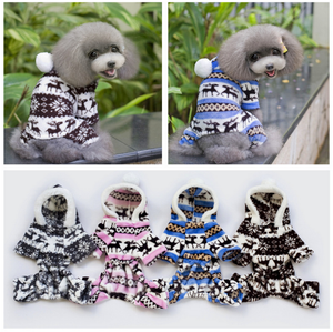 Dog-Warm-Winter-Hoodie-Jumpsuit-Soft-Coat-Clothes-Pet-Puppy-Sweater-Elk-Pajamas