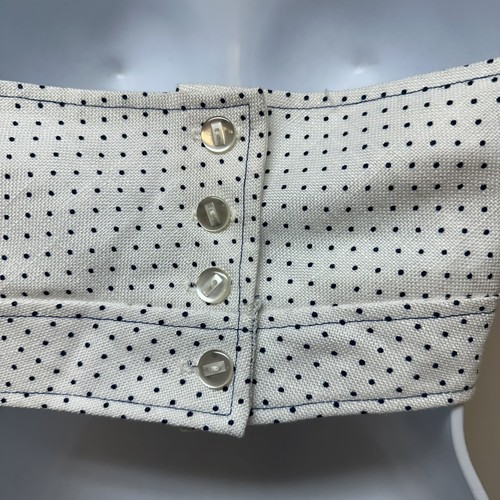 Vintage Halter Black & White Polka Dot Top Crop Retro Pinup Union Made in USA - Picture 3 of 10