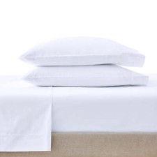 Better Homes  Gardens 4-Piece Arctic White Cotton Percale Sheet Set, Queen Soft