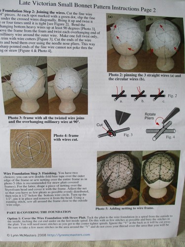 2 sewing patterns for historical hats - Picture 4 of 9