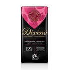 💚 Divine Chocolate Natural 70% Dark Chocolate with Raspberries Bar 90g