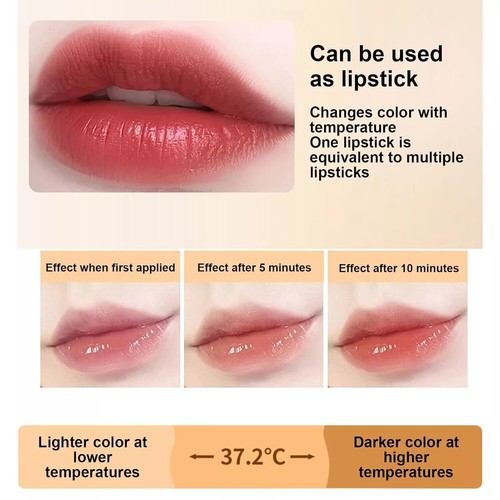 Transferproof Color Changing Lipstick, Warm Change Glossy Lip Gloss for Women ! - Picture 2 of 10