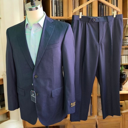 NWT Loro Piana 130s Suit 41L 35x29 By Cremiux Blue Made In Canada - Picture 7 of 24