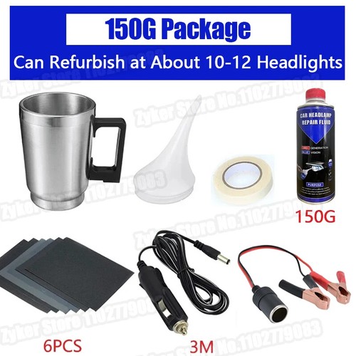 Car Headlight Polish Kit Automotive Headlight Care Tool Restoration Set - Picture 31 of 34