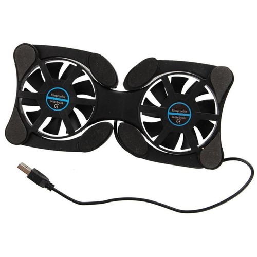 Laptop Cooler Fan Portable Notebook Cooling Base USB Power with 2 Fan for 11-18" - Afbeelding 6 van 8