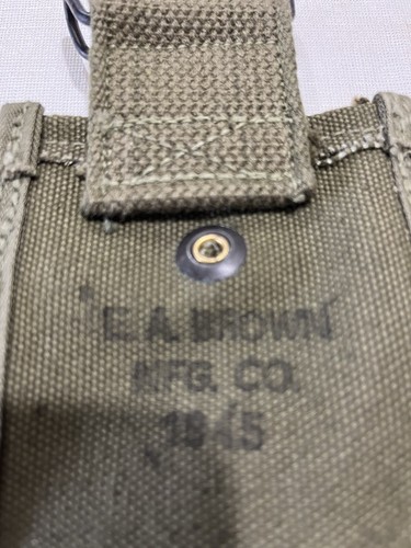 Plier case ww2 1945 E A Brown Manufactured New Unissued Green Canvas Late War - Picture 3 of 4