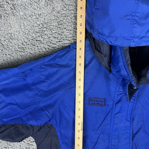 VINTAGE Columbia x LL Bean Jacket Womens Medium Intercept Blue Full Zip Hood - Picture 10 of 17