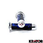 New Black & Blue Handgrips ATV Jet Ski PWC Watercraft BMX Grips 7/8" Flames Quad