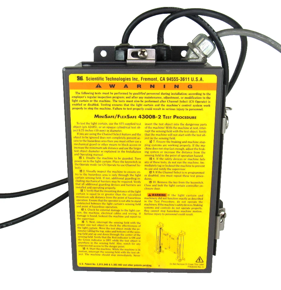 STI 43268-0360 MS4336B-2 Light Curtain Controller, 115V AC, 50/60Hz, .250A, 250m - Image 3 of 4