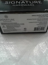 Signature Hardware SHAS101ZSS Single Outlet Disposal Air Switch Stainless Steel