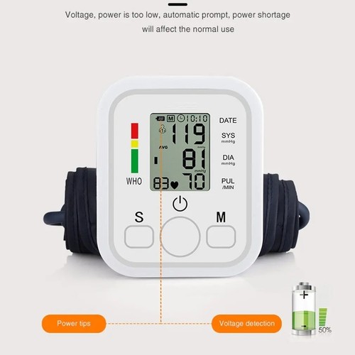Digital Blood Pressure Monitor Upper Arm Automatic Machine Heart Rate Monitor - Picture 6 of 24
