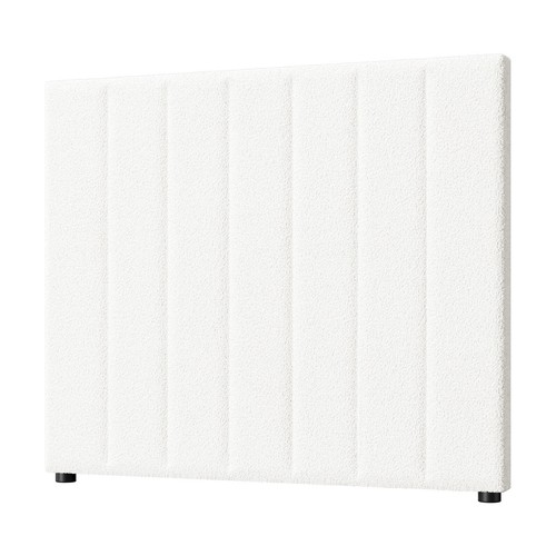 Oikiture Bed Frame Headboard King Single Size Head Bedhead White Boucle - Picture 10 of 10
