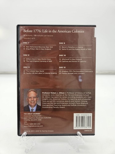 Before 1776 : Life in the American Colonies by Robert J. Allison Vol 2 6 CD set - Picture 2 of 8