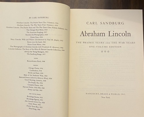 Carl Sandburg Abraham Lincoln The Praire Years And The War Years 1 Volume Book - Imagen 5 de 9