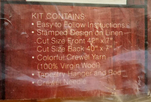 Avon VINTAGE CARS WALL HANGING Crewel Embroidery Kit Started - Picture 3 of 6