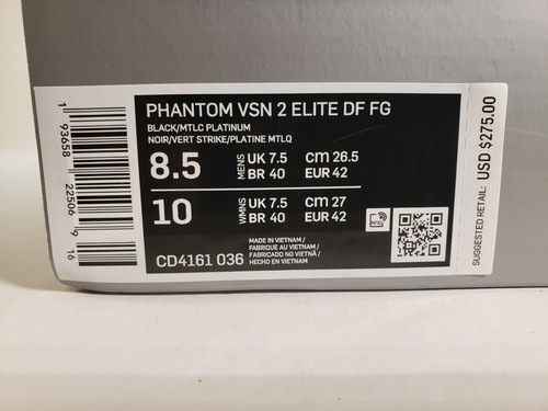 Genuine Nike Phantom Vision 2 Elite FG DF Soccer Cleats/ Men's size 8.5 US - Picture 7 of 7