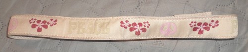 New Myself Belts Tan Peace & Flower Belt SZ M (4) - Picture 3 of 6