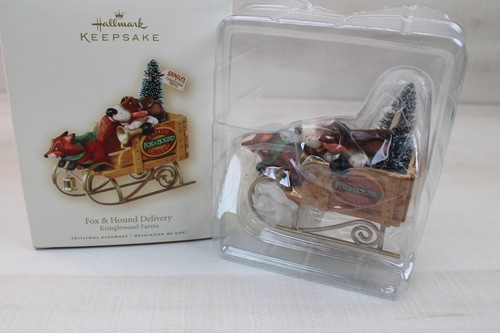 NEW Hallmark Keepsake Ornament Kringlewood Farms Fox & Hound Delivery 2007 - Picture 2 of 7