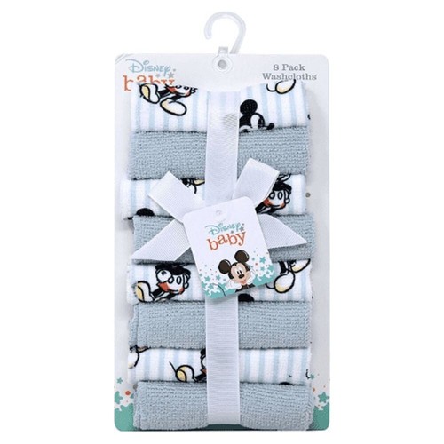 Disney Baby Mickey Mouse 2-Pack Hooded Towels & 8-Pack Washcloths Set - Picture 4 of 5