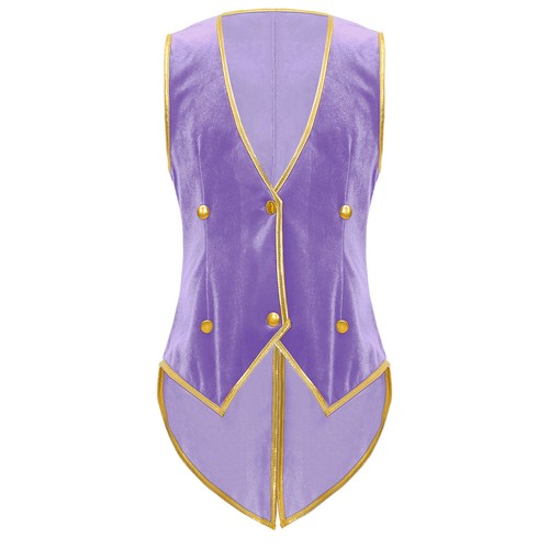 Boys Medieval Steampunk Tailcoat Velvet Victorian Gothic Vintage Vest Waistcoat - Picture 25 of 32