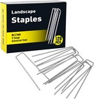 HongWay 120 Pack 6 Inch Landscape Staples 11 Gauge Garden Staples Galvanized ...