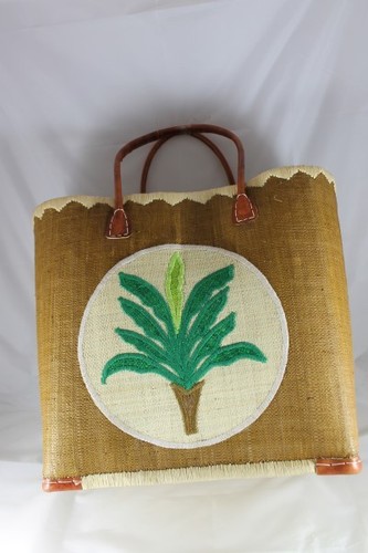 Shopper Beach Travel Bag Tote Organic Natural Large African Raffia Free Post - Picture 5 of 13