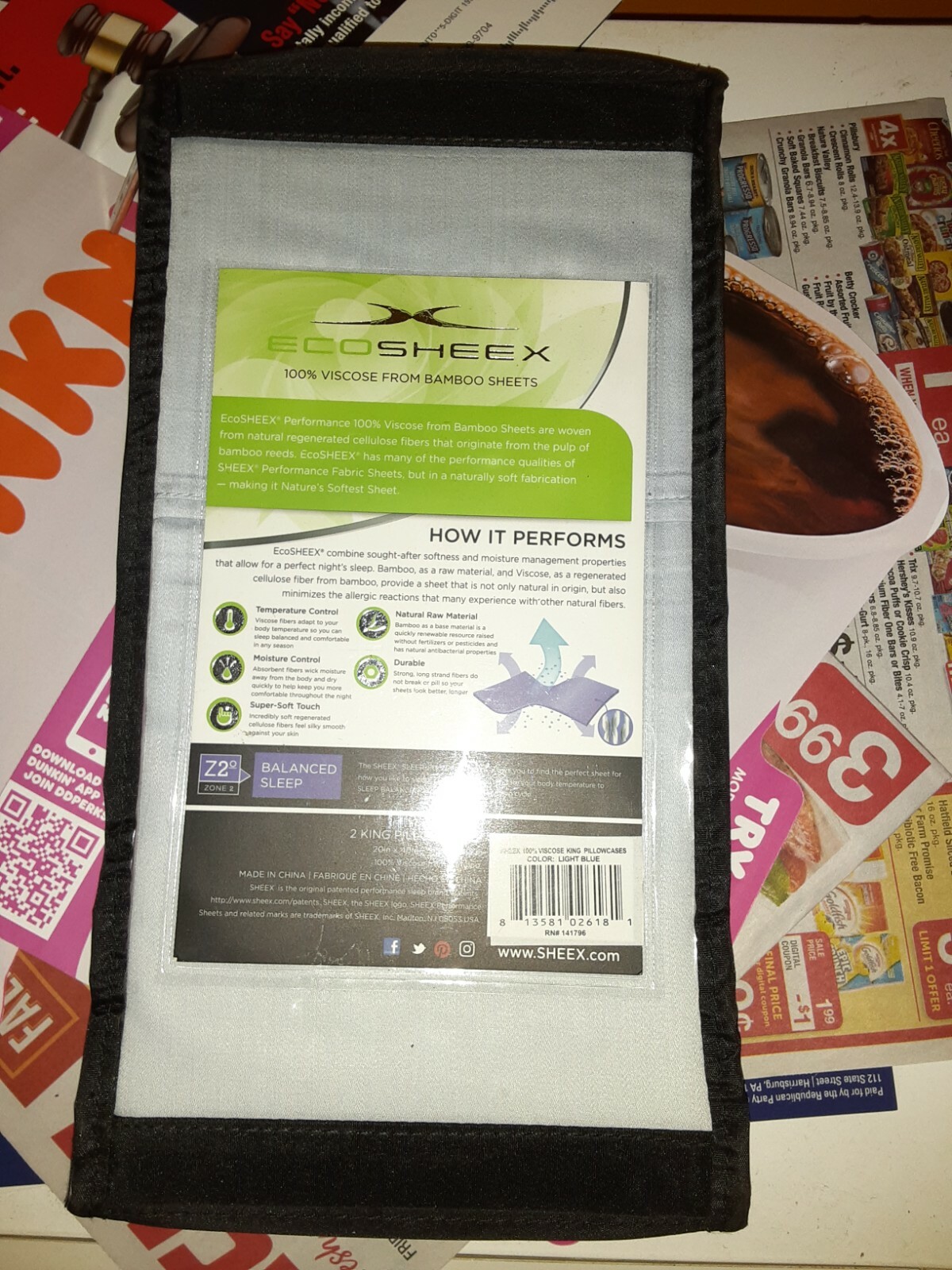 Sheex Viscose Made from Bamboo Thermoregulating Pillowcases KING Set