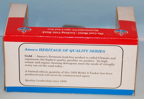 1992 #2001U 1929 Model A Amoco Ulimate Locking Coin Bank w/key - Picture 3 of 12