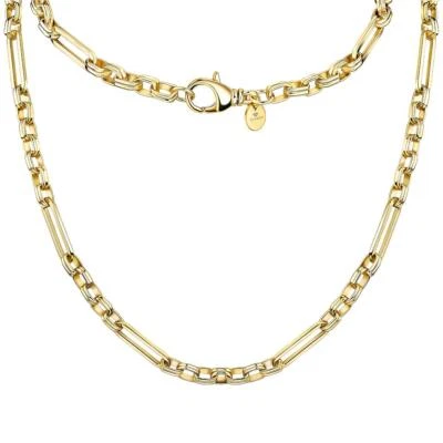 Kette Gold vergoldet 24 Karat Messing 6 mm Damen Herren WASSERFEST K6139DL - Bild 1 von 4