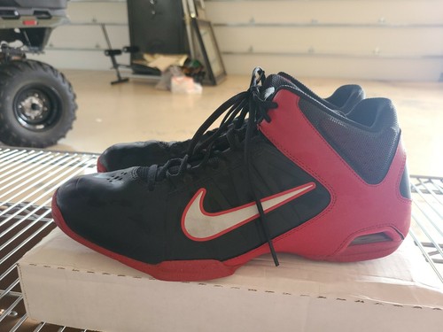 Nike Mens Air Visi Pro 4 Red Black Basketball Shoes Lace Up Size 11.5 | eBay