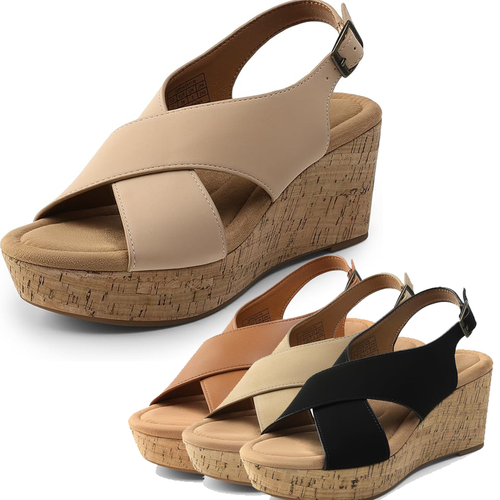 Women Platform Wedge Sandals Open Toe Comfortable Casual Sandals Shoes
