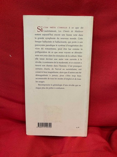 JANOVER (Louis) - Lautréamont et les chants magnétiques. Éditions Sulliver, 2002 - Imagen 2 de 4