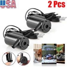 2Pcs Mini Water Pump Small Mute Submersible Cable Garden Home Fountain Tool 5V