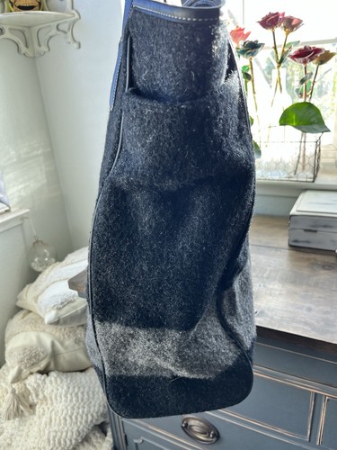 Coach Vintage Rare XLarge Weekender Tote Black Grey Wool Stripe G05-5479 - Bild 5 von 19