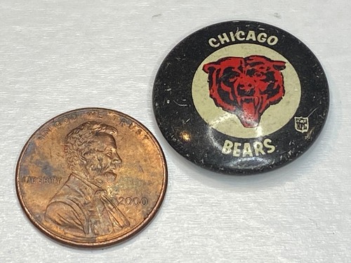 Old Vintage 1960's AFL NFL Lar Lu Line Dome Pin Pinback Chicago Bears Retro Logo - Picture 2 of 3