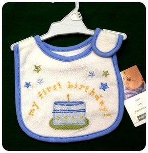 New Carters Baby My 1st Birthday Bib First Boy Happy Birthday to Me Unisex