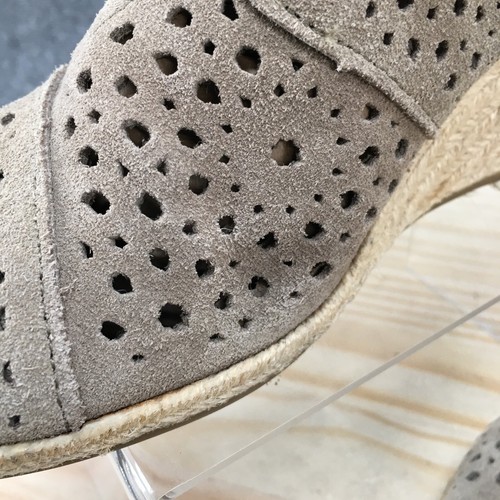 Toms Shoes Womens 7.5 Desert Wedge Booties Beige Suede Lace Up Espadrille 301213 - Picture 12 of 16