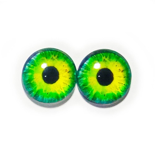 10x 6mm 8mm 10mm 12mm Glass Eyes Cabochon Lizard Cat Frog Animal Flat Dome Eye - Picture 18 of 28