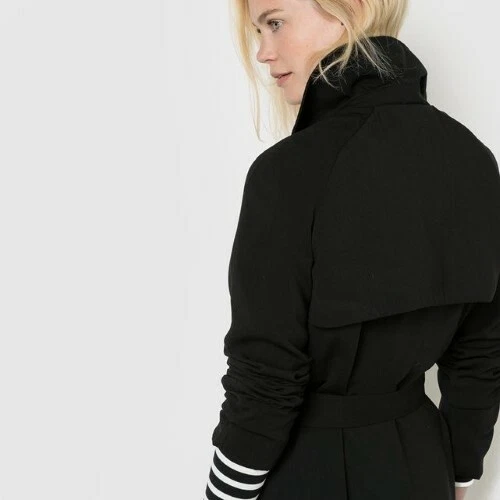 La Redoute Softly Draping Trench Coat Black Size UK 24 DH102 JJ 08 - Image 3 of 3