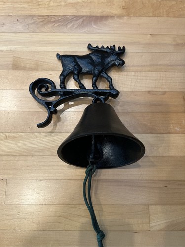CAST IRON MOOSE OR ELK DOOR BELL - MOUNTS TO POST OR WALL - Picture 3 of 3