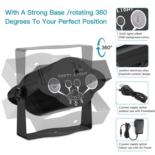 1024Patterns Laser Projector Stage Light LED RGB Party KTV Club USB Disco Lights - Picture 18 of 20