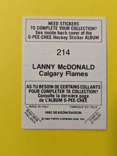 1982-83 O-Pee-Chee HNL Hockey Stickers OPC U-Pick - Picture 408 of 500