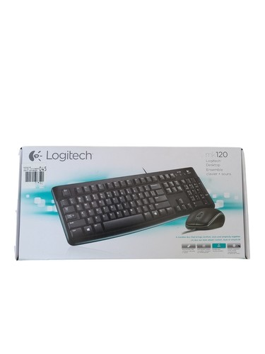 Logitech - MK120 Desktop USB Wired Keyboard And Mouse combo set New - Picture 1 of 8