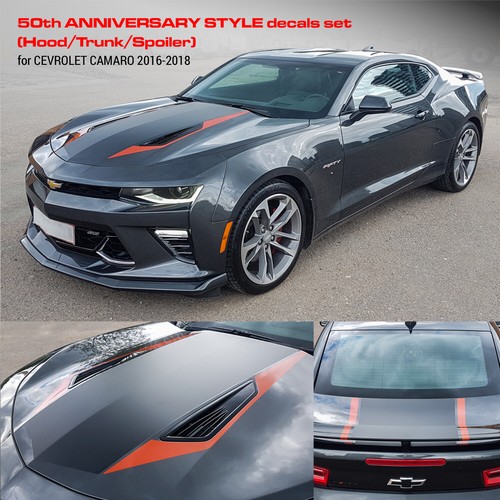Chevrolet Camaro 2016 - 2018 SS/RS/V6 50TH ANNIVERSARY style decals set - Picture 2 of 2