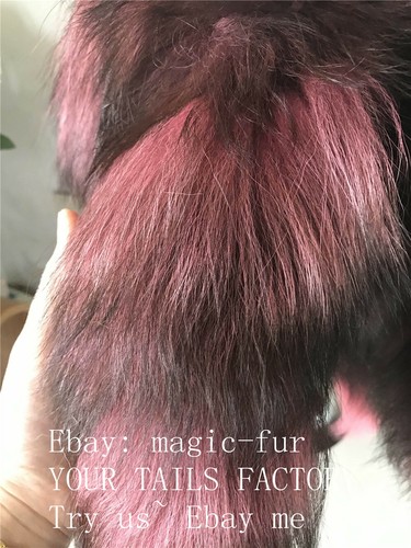 16"-18" Colored Real Fox Tail Keychain Bag Charm Furry Fur Cosplay Toys Pendant - Picture 30 of 138