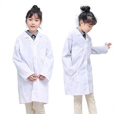 1/2 Kinder Ärzte weiß Laborkittel Wissenschaftler Kinderkostüm Kostüm Mädchen Junge