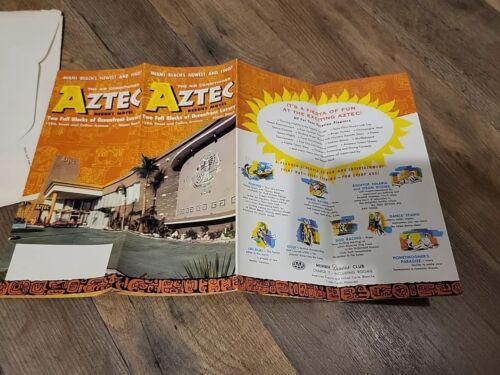 Lote de folletos publicitarios de recuerdo AZTEC RESORT MOTEL OF MIAMI BEACH FLORIDA - Imagen 11 de 17